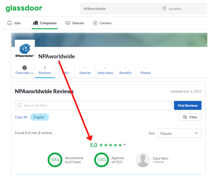 NPA월드와이드 글라스도어