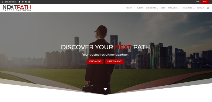 NextPath 홈페이지