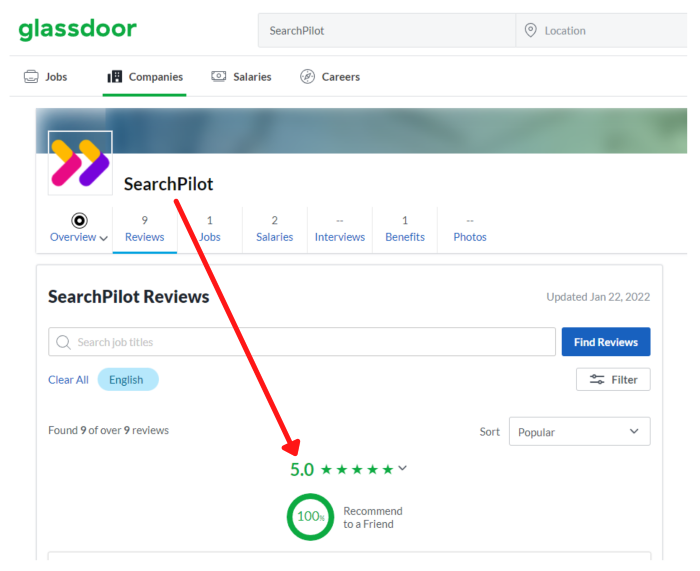 SearchPilot Glassdoor