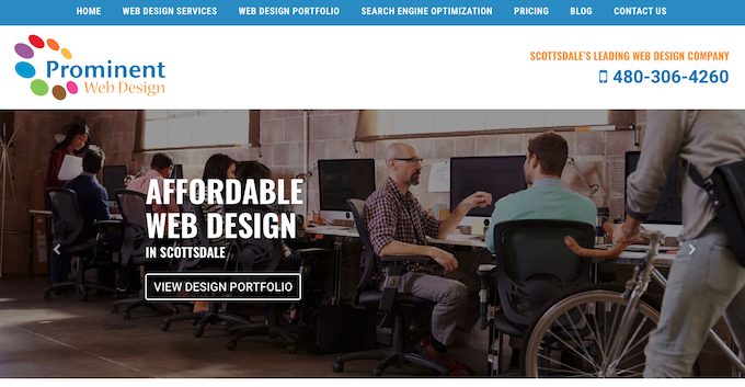 Conception Web de premier plan