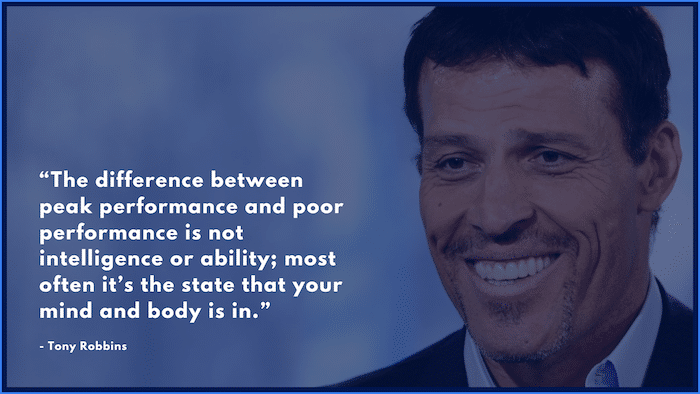 Tony Robbins cite l'état d'esprit