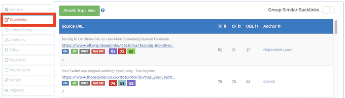 Spamzilla Tautan Balik