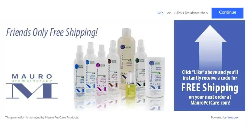 赠品登陆页面示例 Woobox