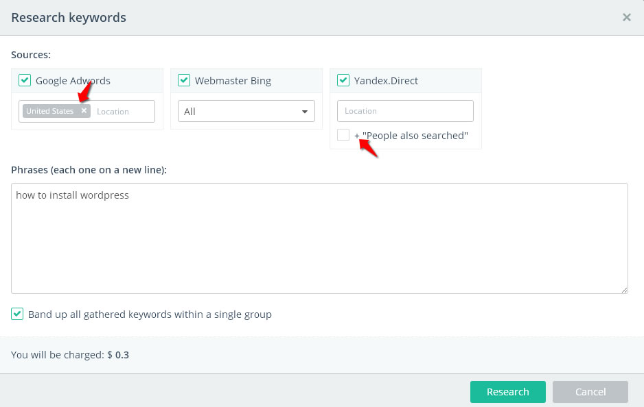 topvisor关键词研究