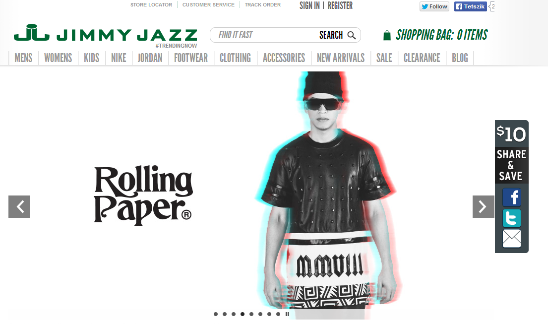 แนวทางปฏิบัติที่ดีที่สุดสำหรับการออกแบบหน้าแรกของอีคอมเมิร์ซพร้อมตัวอย่าง 21 ตัวอย่าง jimmyjazz - Ecommerce Homepage Design Best Practices with 21 Examples