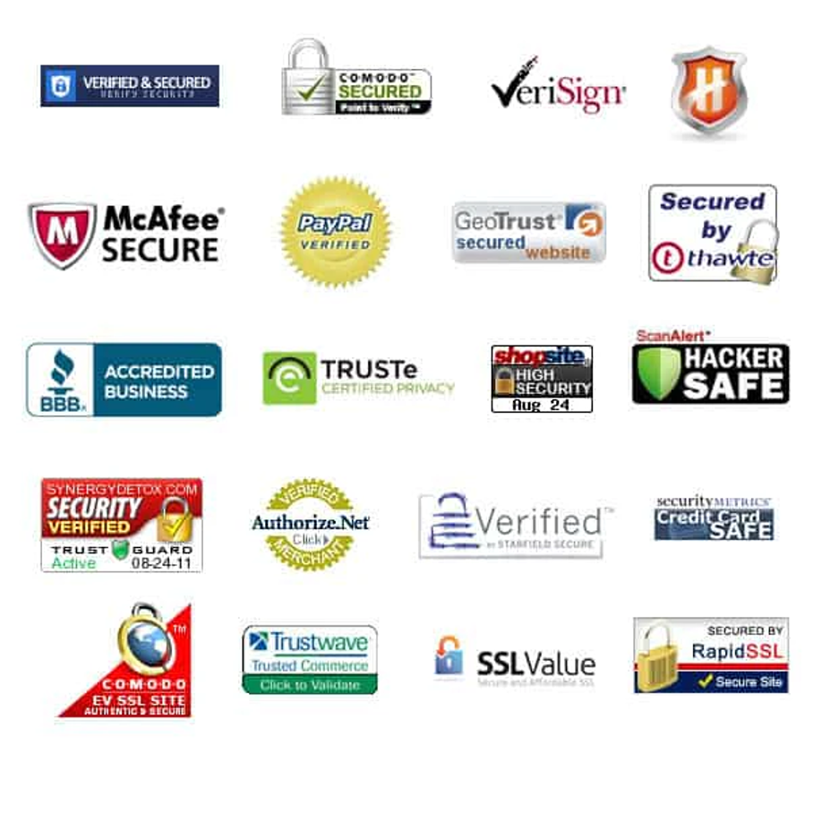 แนวทางปฏิบัติที่ดีที่สุดสำหรับการออกแบบหน้าแรกของอีคอมเมิร์ซพร้อมตัวอย่าง 21 ตัวอย่าง trust seals - Ecommerce Homepage Design Best Practices with 21 Examples