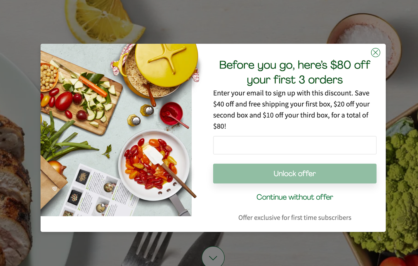 29 przykładów wyskakujących okienek e-mail, aby uzyskać więcej subskrybentów biuletynów website email pop up example 2 - 29 Email Popup Examples to Get More Newsletter Subscribers