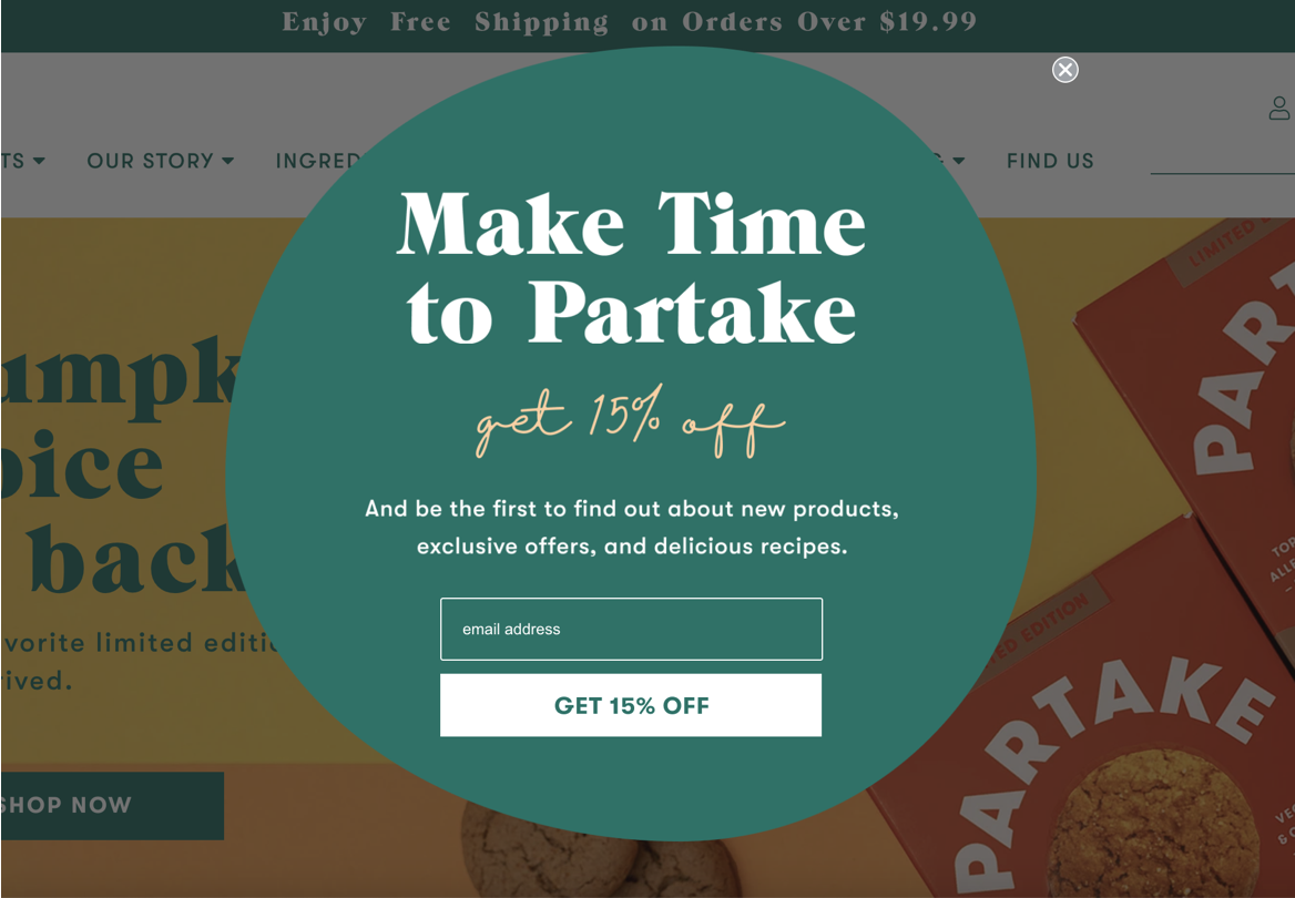 29 przykładów wyskakujących okienek e-mail, aby uzyskać więcej subskrybentów biuletynów popup examples 06 - 29 Email Popup Examples to Get More Newsletter Subscribers