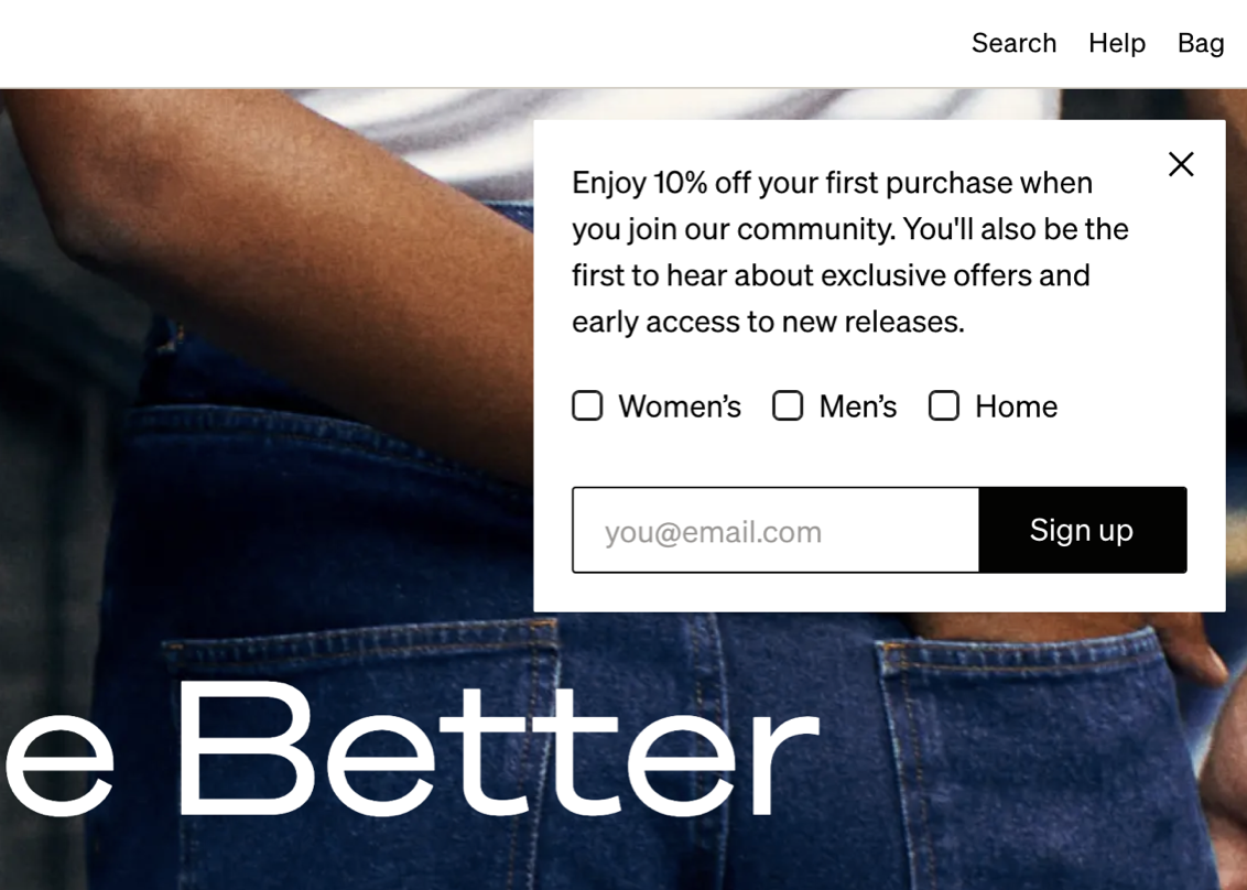 29 przykładów wyskakujących okienek e-mail, aby uzyskać więcej subskrybentów biuletynów popup examples 04 - 29 Email Popup Examples to Get More Newsletter Subscribers