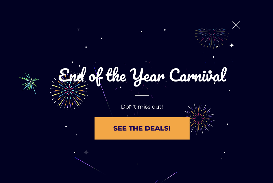 9 Ide Kampanye Popup Tahun Baru yang Dapat Anda Curi (Contoh & Template Kehidupan Nyata) new year popup 01 - 9 New Year Popup Campaign Ideas You Can Steal (Real-Life Examples & Templates)