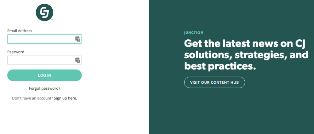 CJ-Afiliasi-login-halaman | Afiliasi Mudah CJ Affiliate login page.