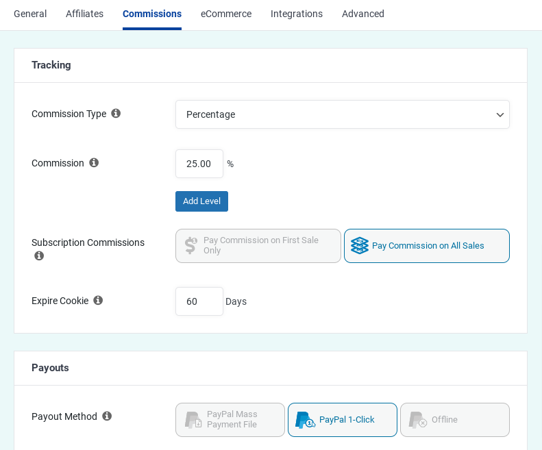 Livelli di commissione EA | Affiliazione facile Easy Affiliate commission levels