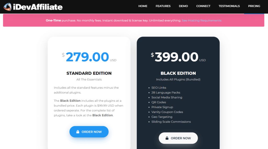 idevaffiliate-self-hosted-pricing-plans | 쉬운 제휴 iDevAffiliate self-hosted pricing plans