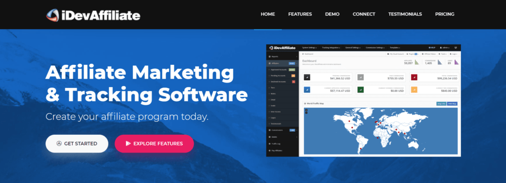 idevaffiliate-홈페이지 | 쉬운 제휴 The iDevAffiliate homepage