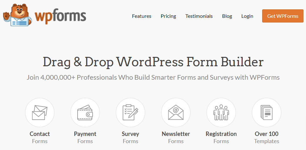 WPForms-The-World-s-Best-Drag-Drop-WordPress-Forms-Plugin | Łatwy partner WPForms homepage