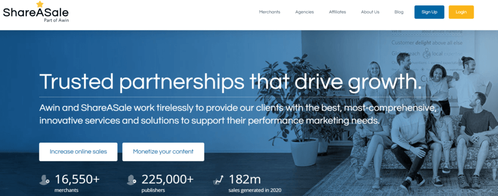 shareasale-主頁 |輕鬆加盟 The ShareASale homepage