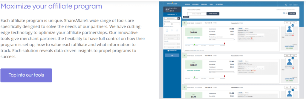 shareasale-儀表板|輕鬆加盟 ShareASale dashboard