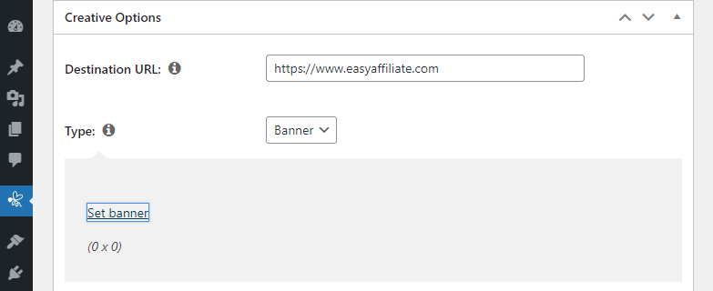 設置橫幅 |輕鬆加盟 Setting an image for an Easy Affiliate banner.