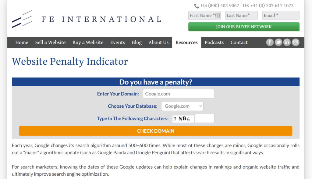 網站-處罰- |輕鬆加盟 Website Penalty Indicator online tool