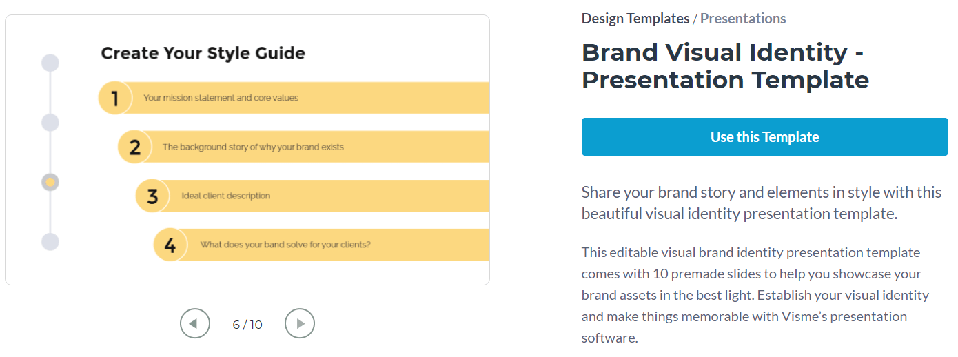 ブランドアイデンティティテンプレート|簡単なアフィリエイト An example of a brand identity template.