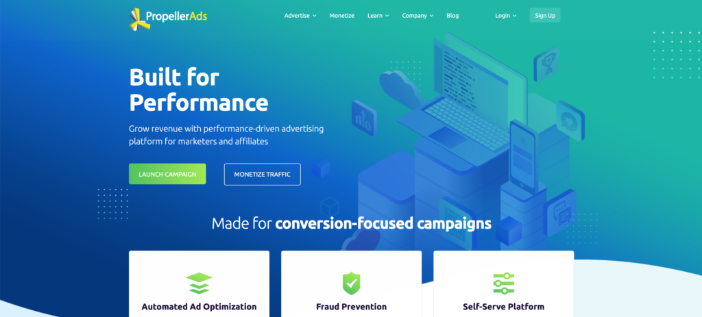 Pagina principală Propellerads