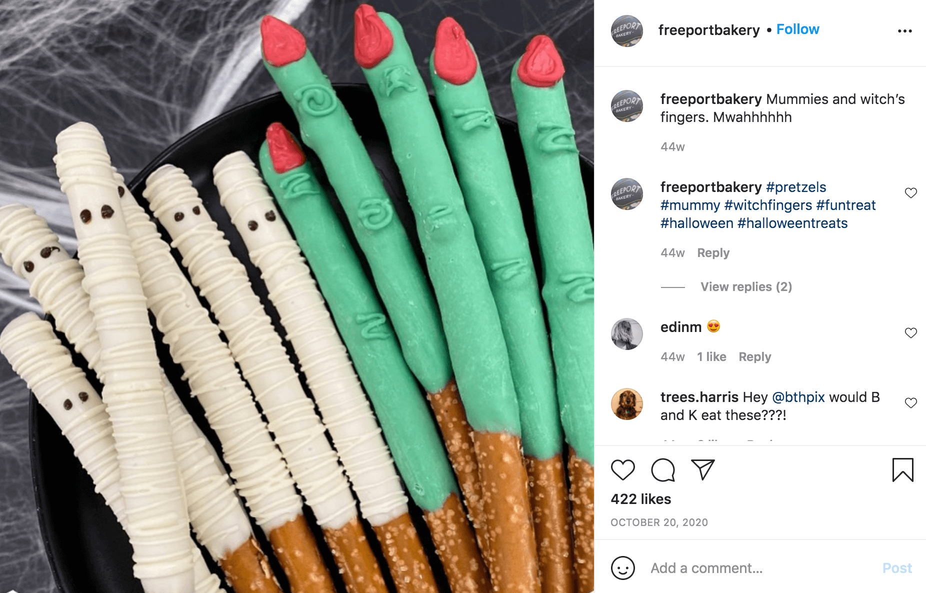 Ricette per post Instagram di Halloween Influencer