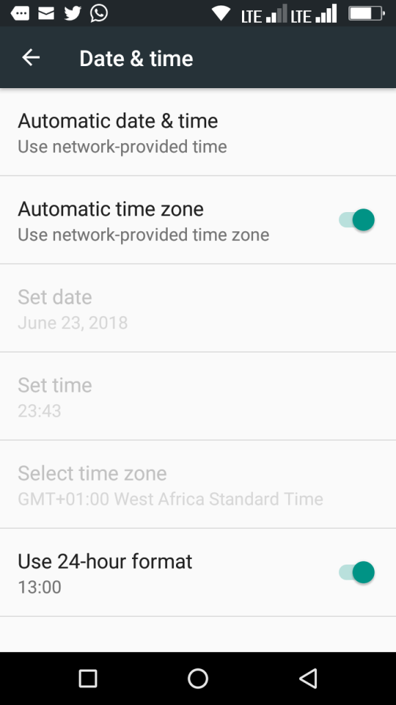 전화 날짜가 정확하지 않습니다. 시계를 조정하고 다시 시도하세요.