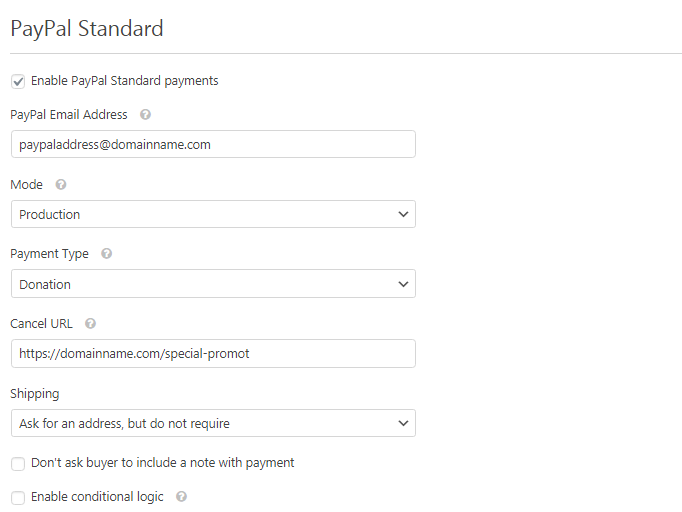 Paypal-Standard für wpforms