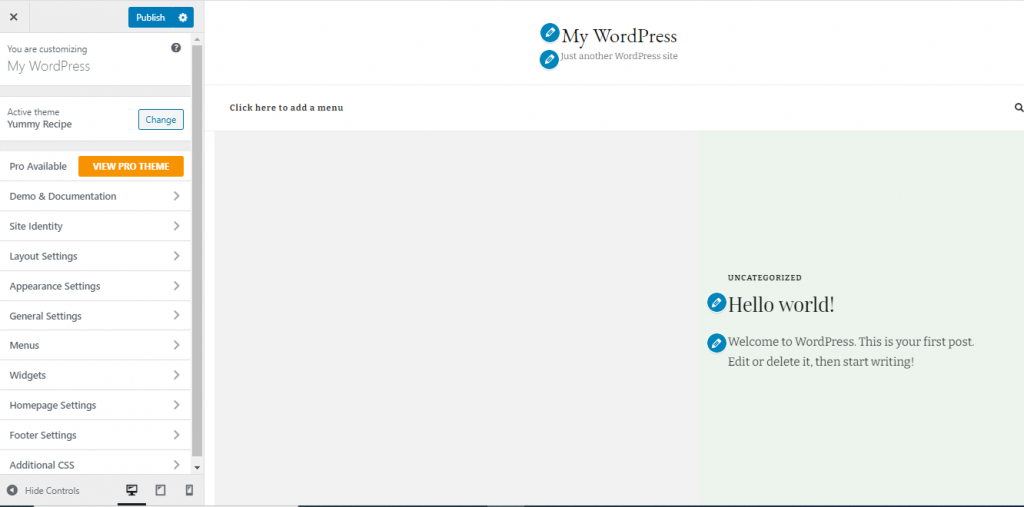 การปรับแต่งธีมสูตรอาหารแสนอร่อย