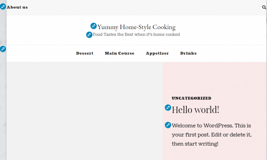 Yummy Recipe Theme ตัวอย่างที่สอง