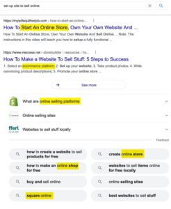 palavras-chave de destino
