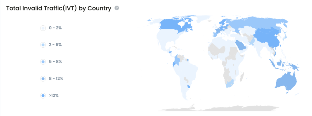 按国家/地区划分的总无效流量
