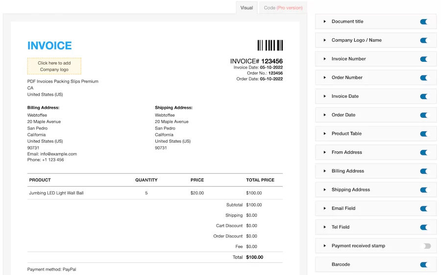 Facturi PDF WooCommerce