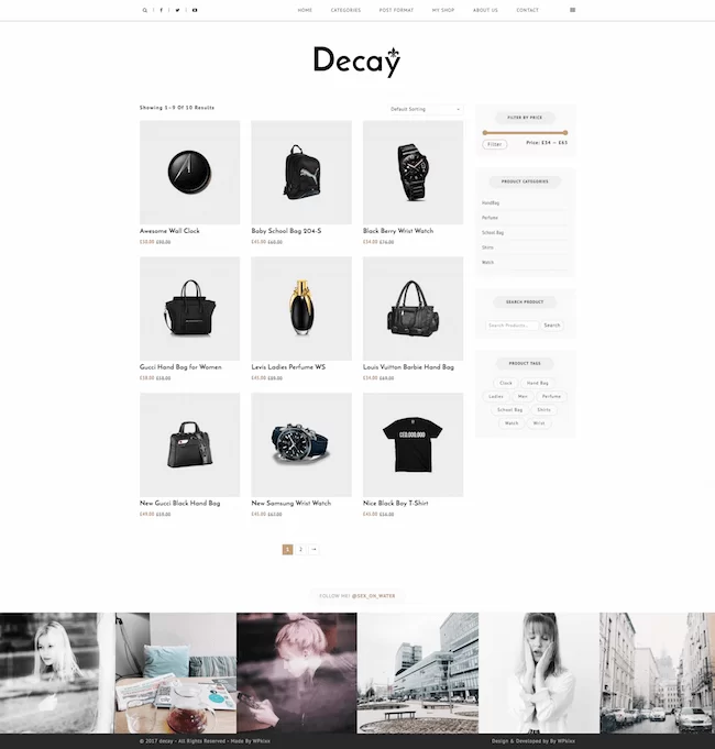 衰变 WordPress 主题