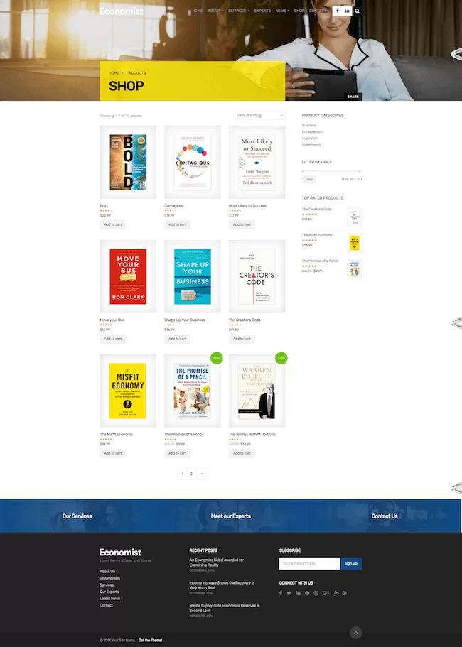 经济学家 WordPress 主题