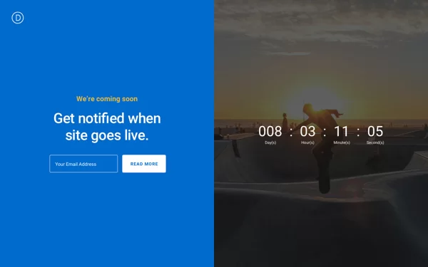 divi-coming-soon-pages-التخطيط