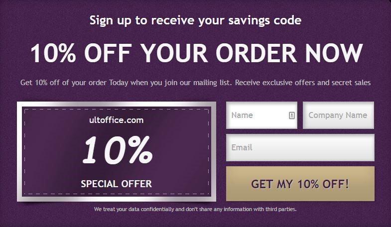 2 ultoffice optimonk popup - How Ultimate Office &reg; Achieved 5,56% Increase in Revenue