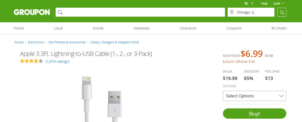 33 Groupon special discount for limited time - Ecommerce CRO Marketing Lessons from Ecommerce Giants