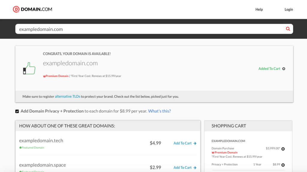 Domain.com-Search | Afiliat ușor Domain name search