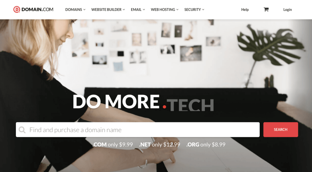 Domain.com_ | Afiliat ușor Domain.com home page