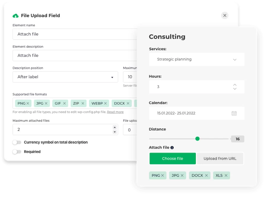 Calculadora de costos de carga de archivos