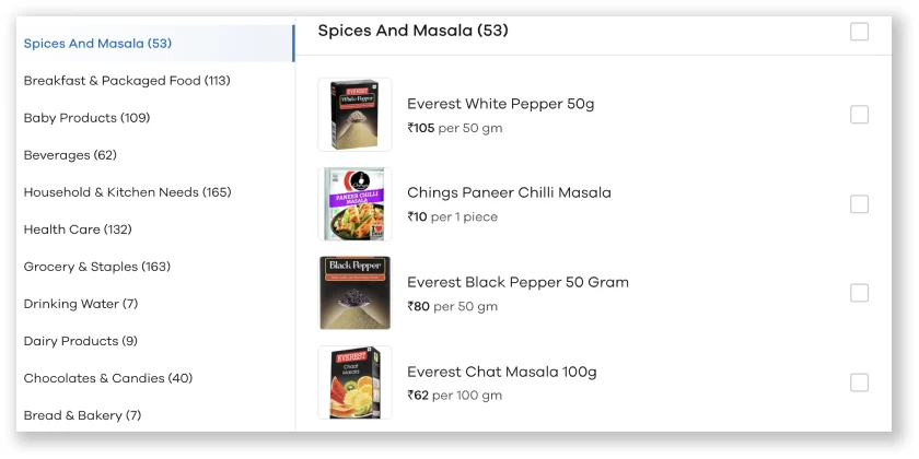 Dukaan 대 Bikayi - Dukaan이 비약적으로 앞서는 방법! 4 Dukaan Vs Bikayi - How Dukaan is ahead by leaps and bounds! grocery items list
