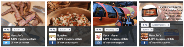 Tagowanie postów w siatce postów społecznościowych