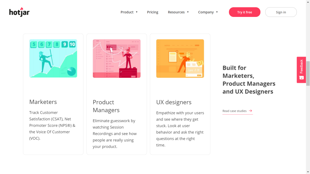 Software Hotjar: herramientas de marketing de crecimiento Instamojo