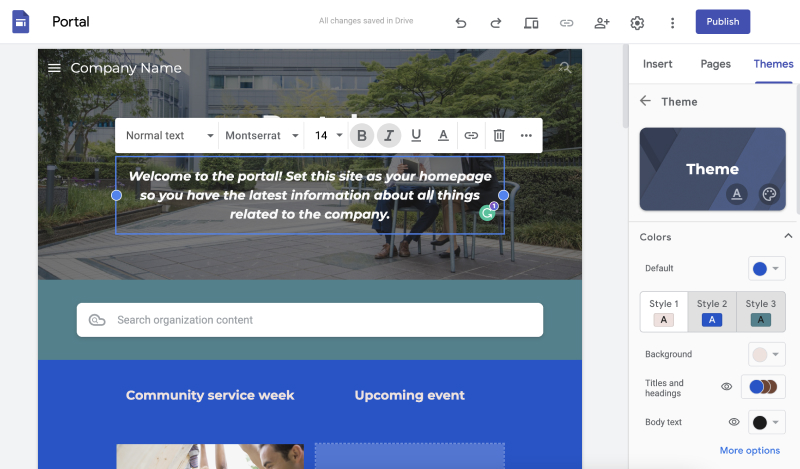 Googleウェブサイトビルダー