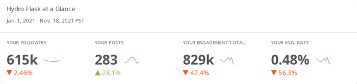 L'Instagram di Hydro Flask a colpo d'occhio