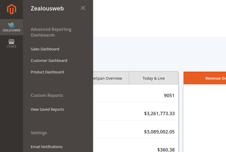 قائمة Zealousweb