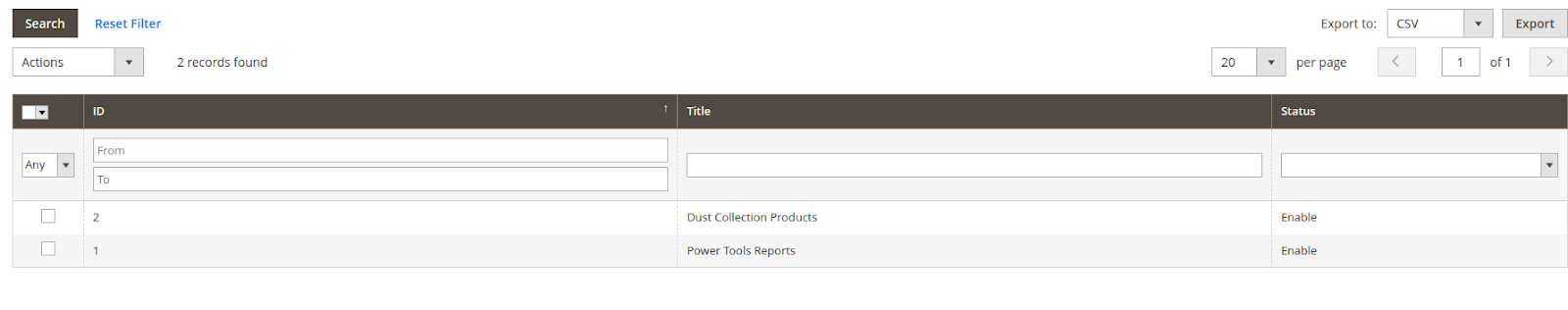 عرض تقرير محفوظ مخصص