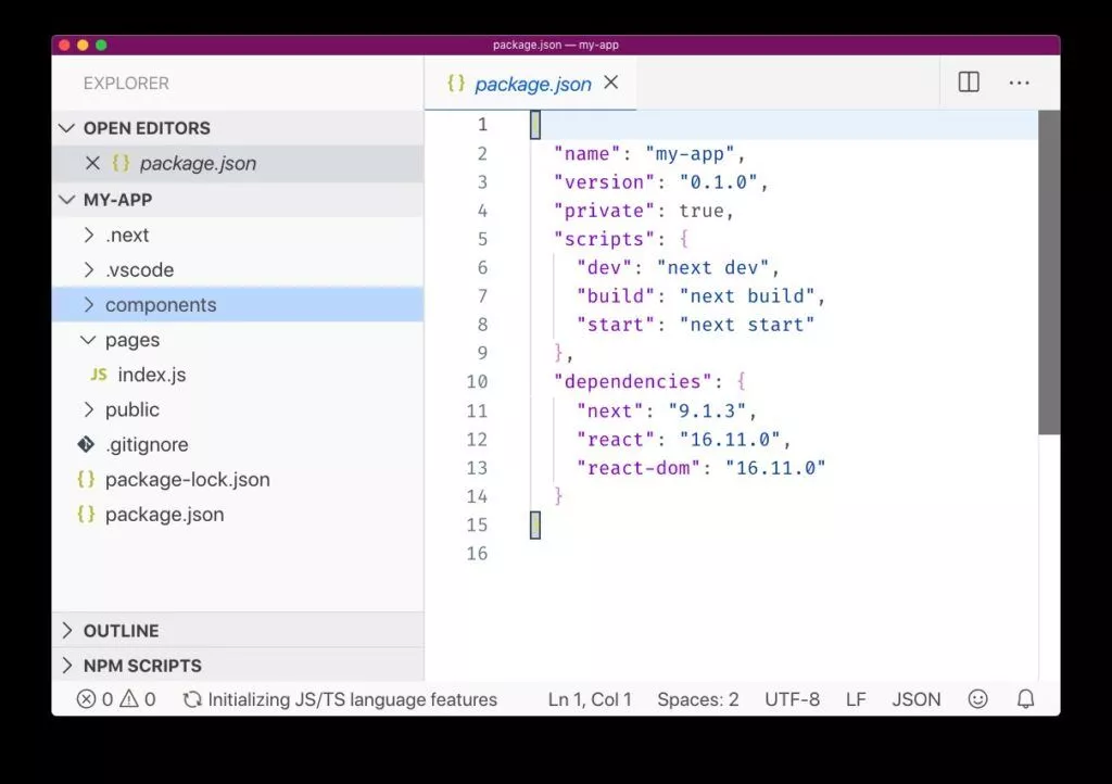 다음 앱 생성 실행 후 출력