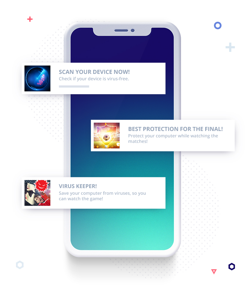 Нажмите пример антивируса